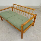 Canapé banquette 2 places verte , Europe de l'est