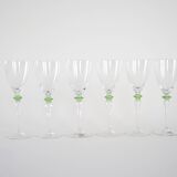 Set of six glasses, Italian design, 1970s, made in Italy