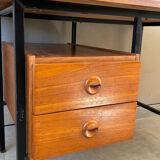 Vintage teak and metal desk