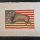 La Roche Laffitte (Born in 1943) - Watercolour drawing on silk - Buffalo