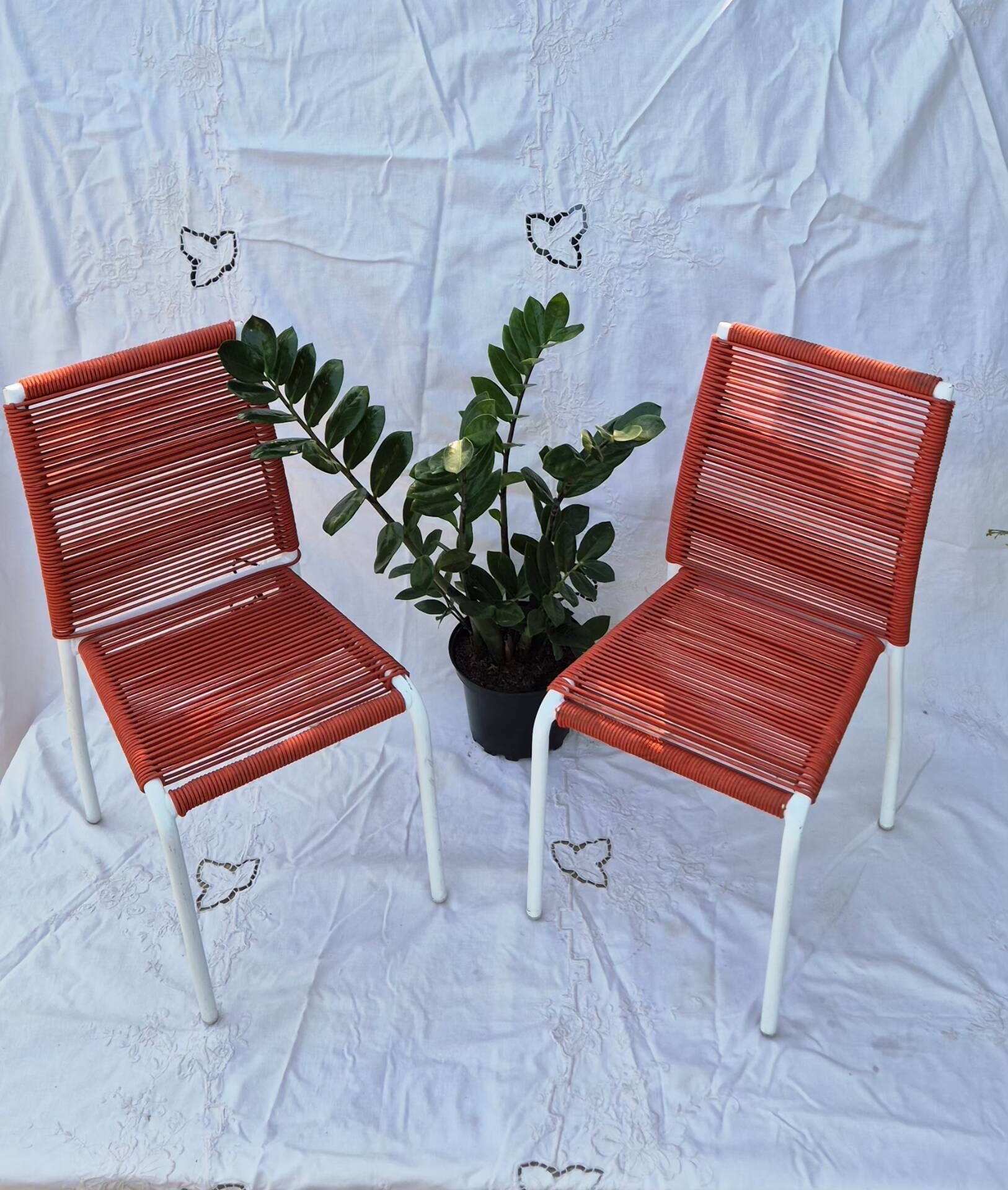 2 scoubidou children's chairs - 1950s