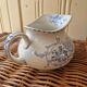 Art deco, broc pitcher iron earth bouquets creil montereau