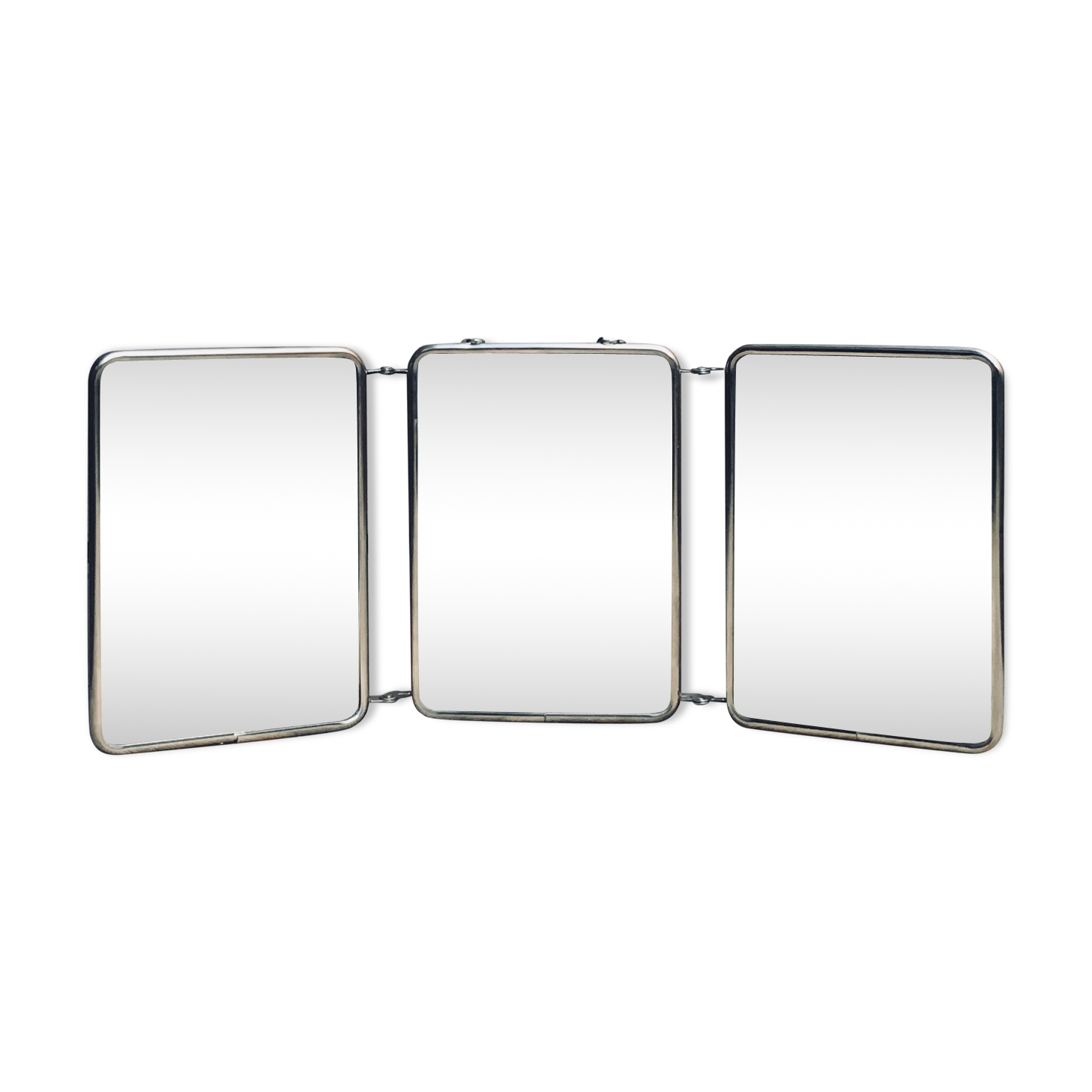 Mirror barber triptych 21x49cm