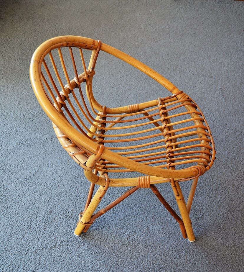 Armchair shell child rattan