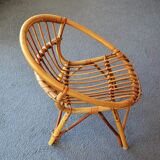 Armchair shell child rattan