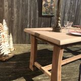 Table de ferme bois brut