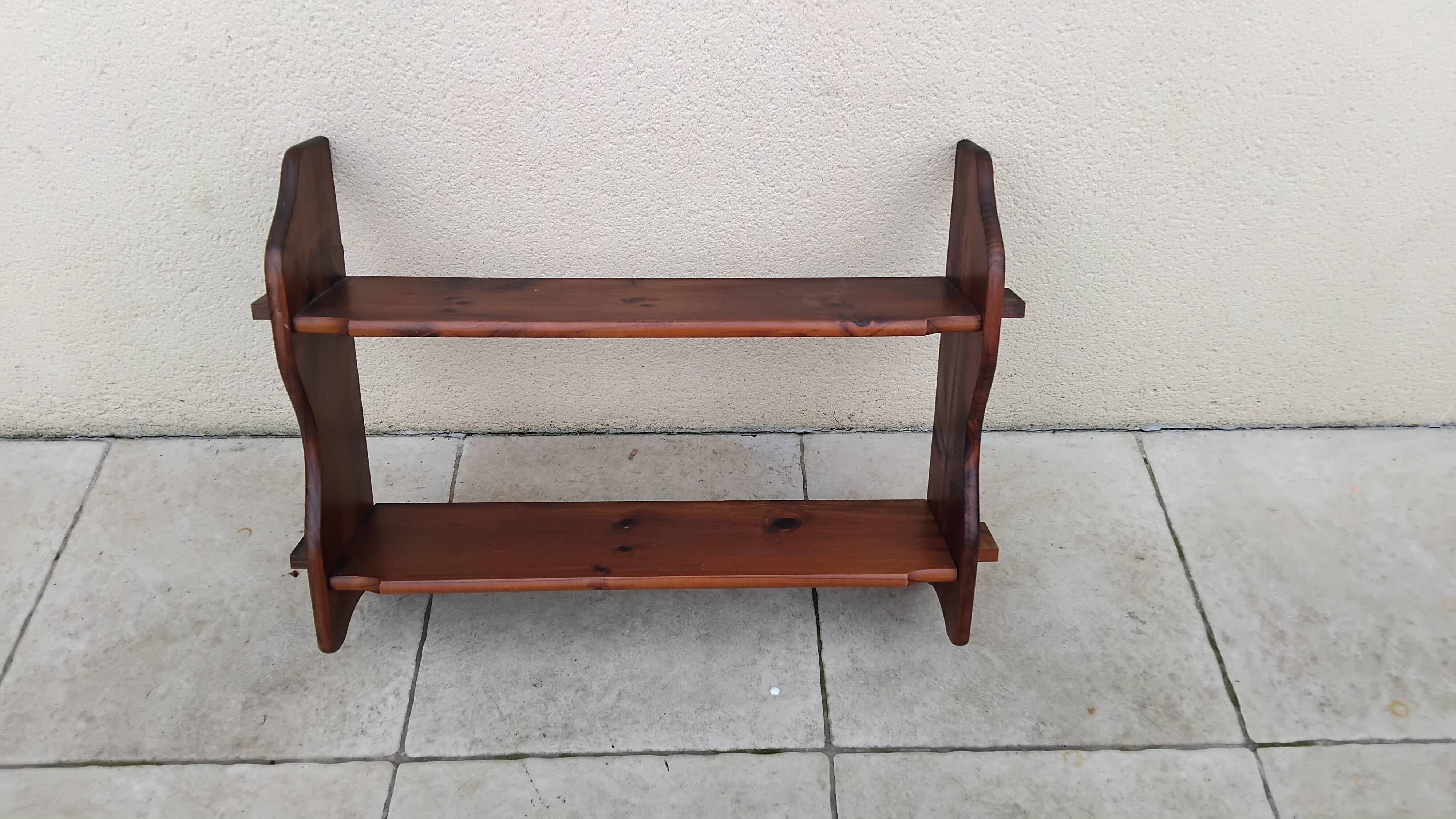 Antique wooden wall shelf