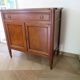 Louis XVI-style sideboard - 1 drawer - fluted legs - mahogany - solid wood