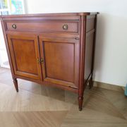 Louis XVI-style sideboard - 1 drawer - fluted legs - mahogany - solid wood