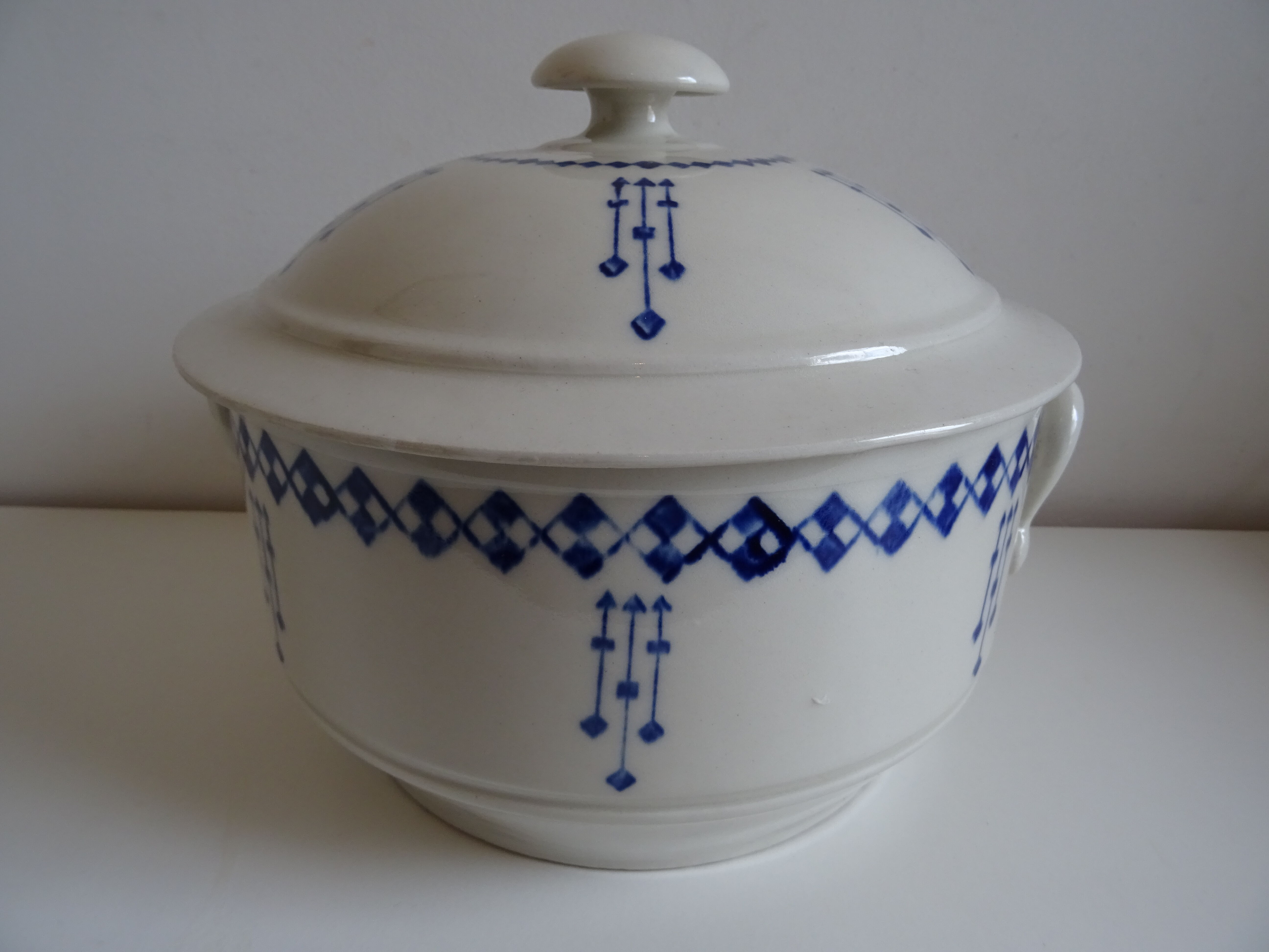 Old earthenware tureen of Saint Uze France