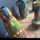 Vases, Flemish pottery from Thulin, Art Nouveau, Art Deco