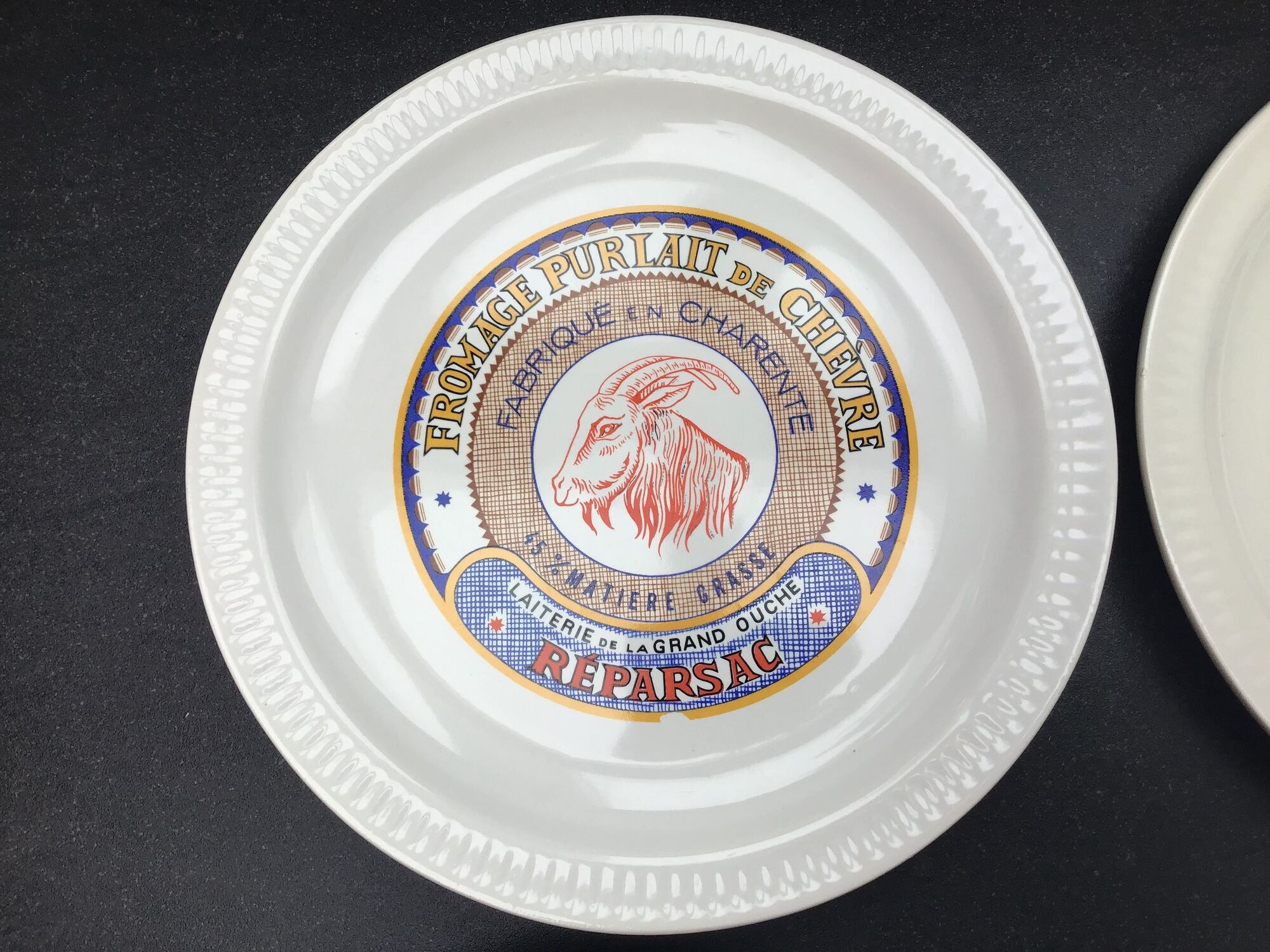 St Amand earthenware cheese plates, Fromages de France series