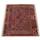 Antique persian turkmen rug small red wool area rug