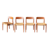 Set of 4 dning chairs 'Model 75' by Niels O. Moller