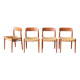 Set of 4 dning chairs 'Model 75' by Niels O. Moller