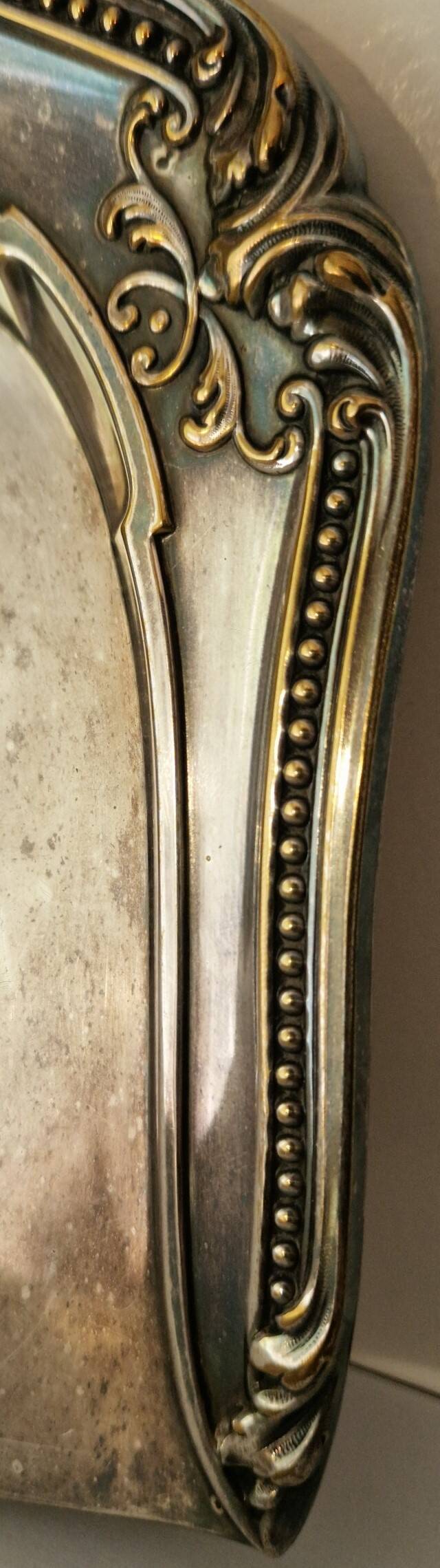 I031 Antique silver-plated crumb scoop – Louis XV style, circa 1900