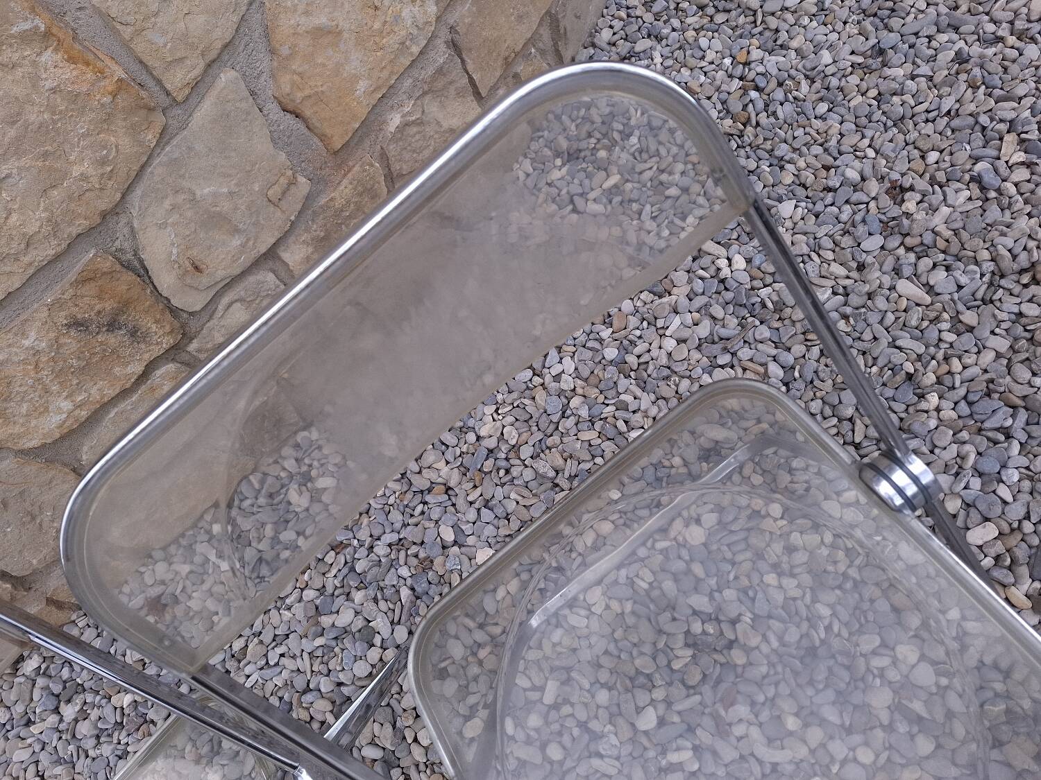 5 vintage 70'S chairs + Giancarlo Piretti Castelli support