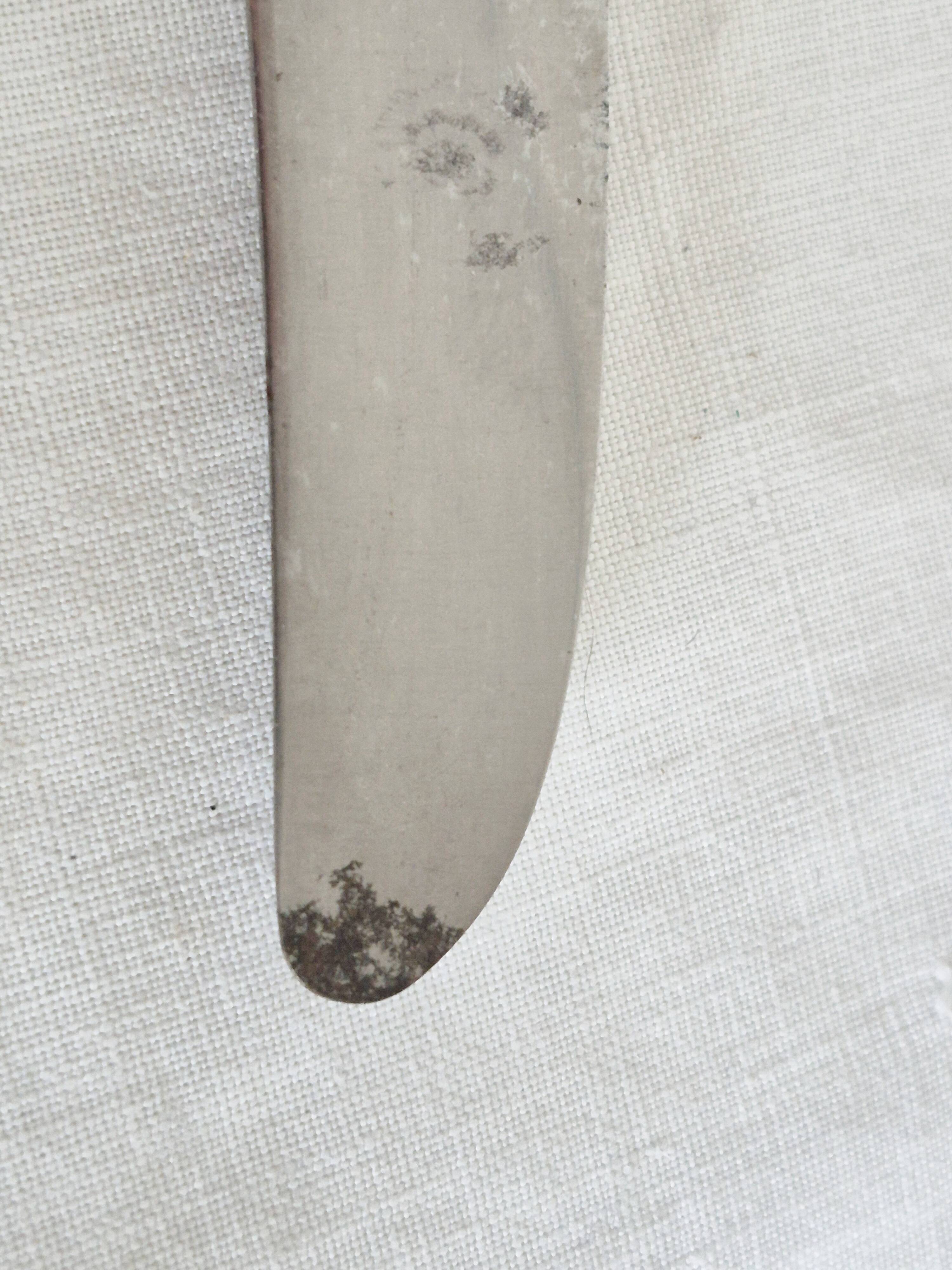 Set of 11 vintage knives, steel blades and silver handles