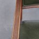 English-Style Office Chair in Cowhide Leather on Wheels Combined with Wood