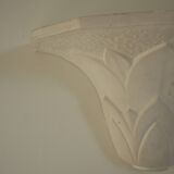 Pair of plaster wall sconces, palmette decoration, 20th century