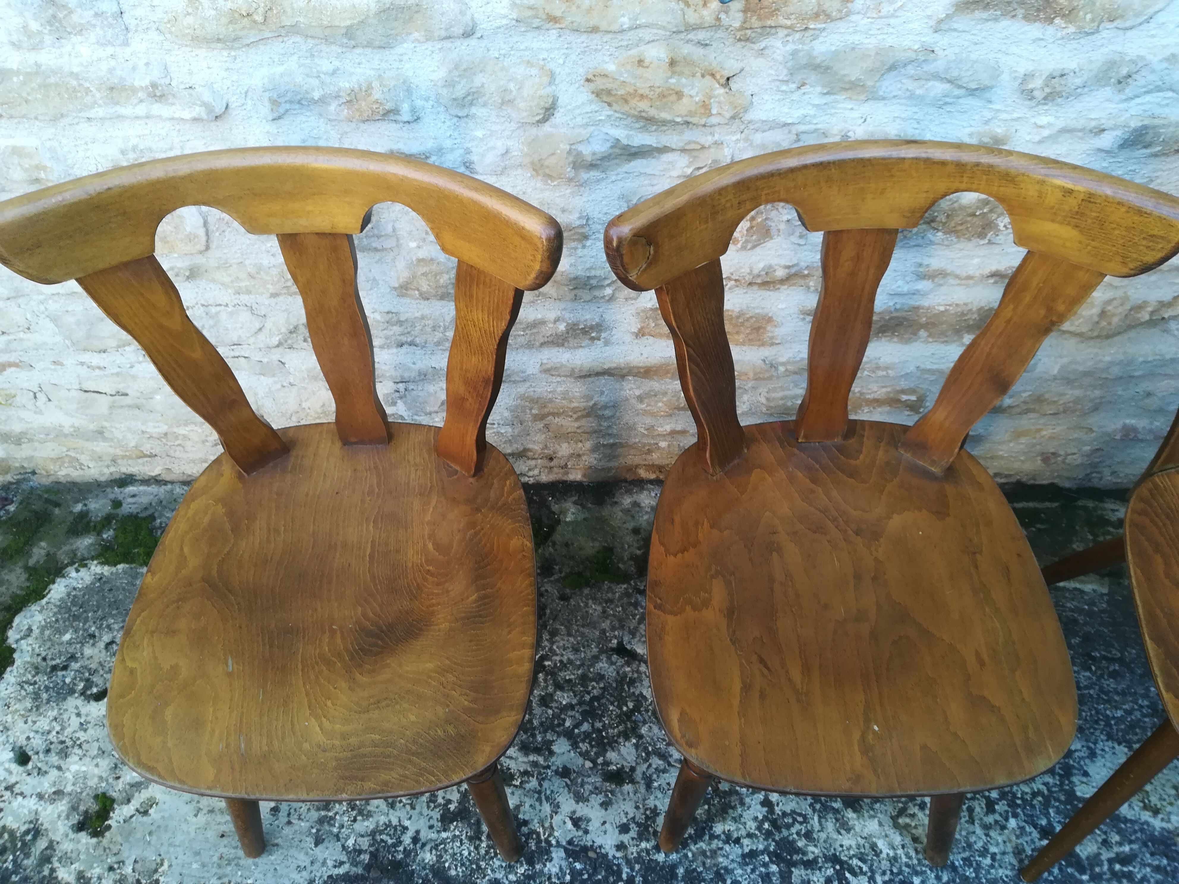 Mismatched bistro chairs