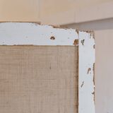White stained & jute screen