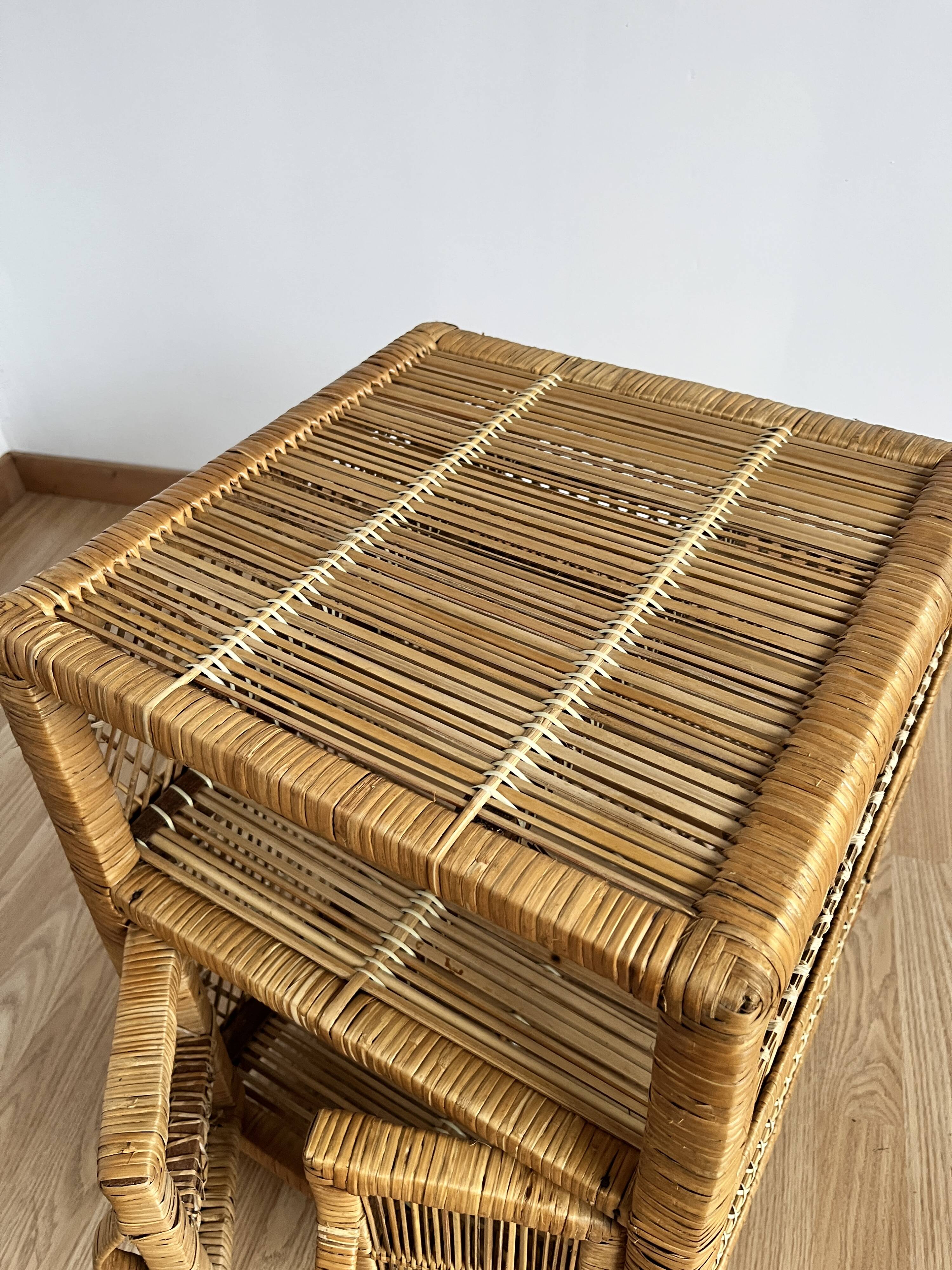 Rattan bedside cabinet