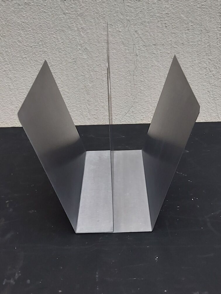 70s brushed steel magazine rack