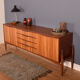 Restored 1960s Retro EON Elliots of Newbury Zebrano Sideboard Atomic Legs