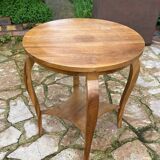 Old wooden pedestal table