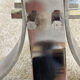 Table basse vintage en verre et chrome