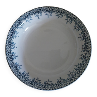 Old large hollow ironstone dish Sarreguemines U&C