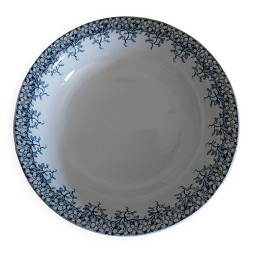 Old large hollow ironstone dish Sarreguemines U&C