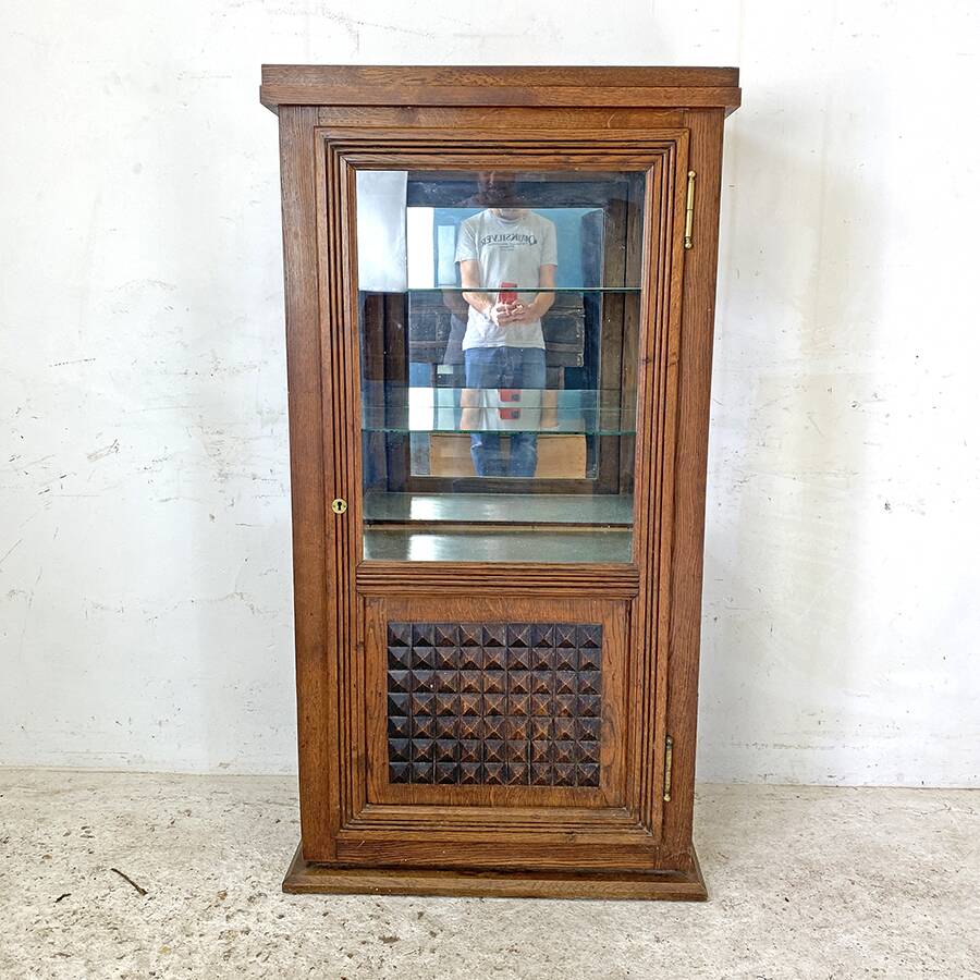 1950s vintage display cabinet