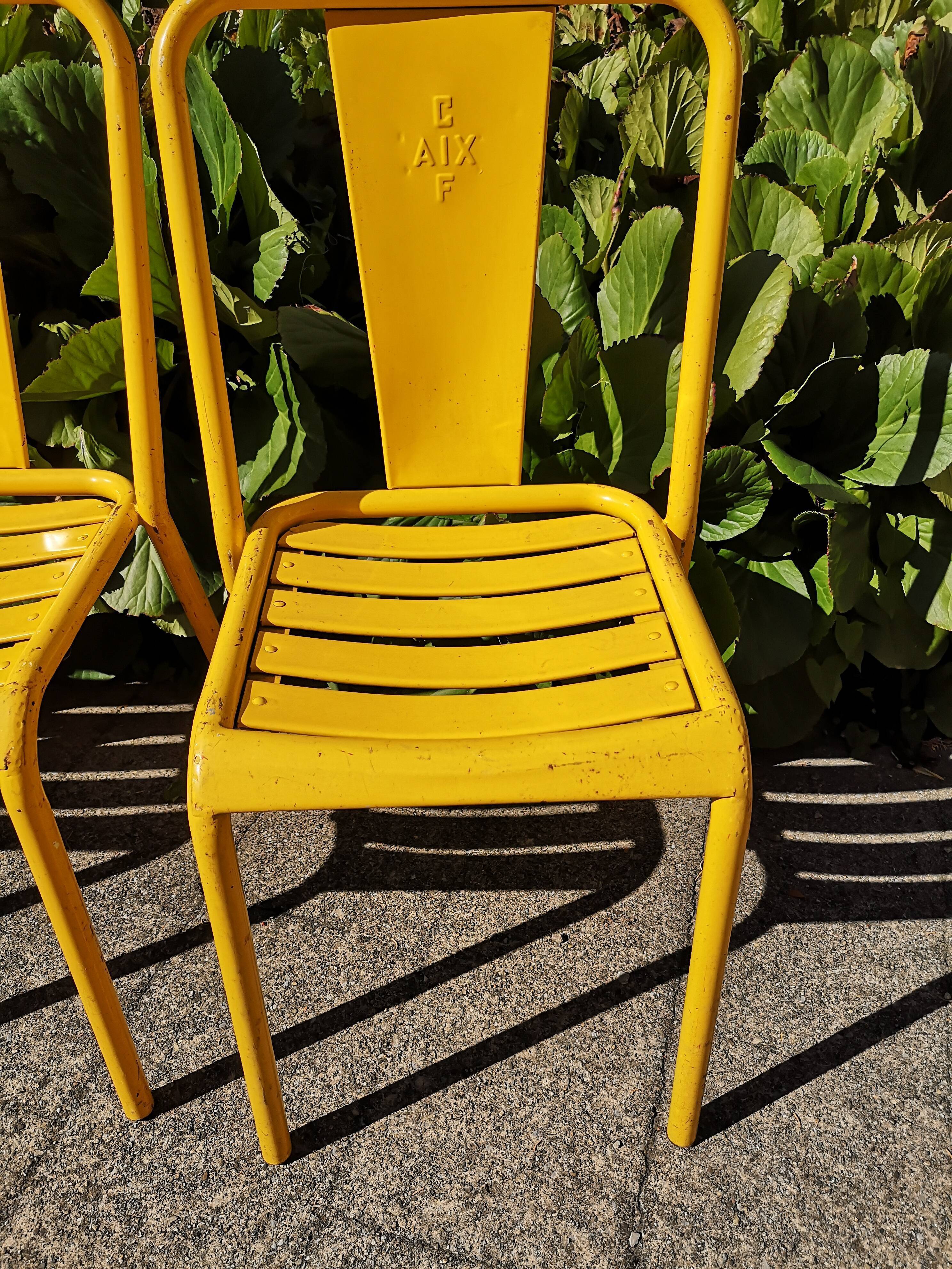 Lot of 4 chairs tolix model t4