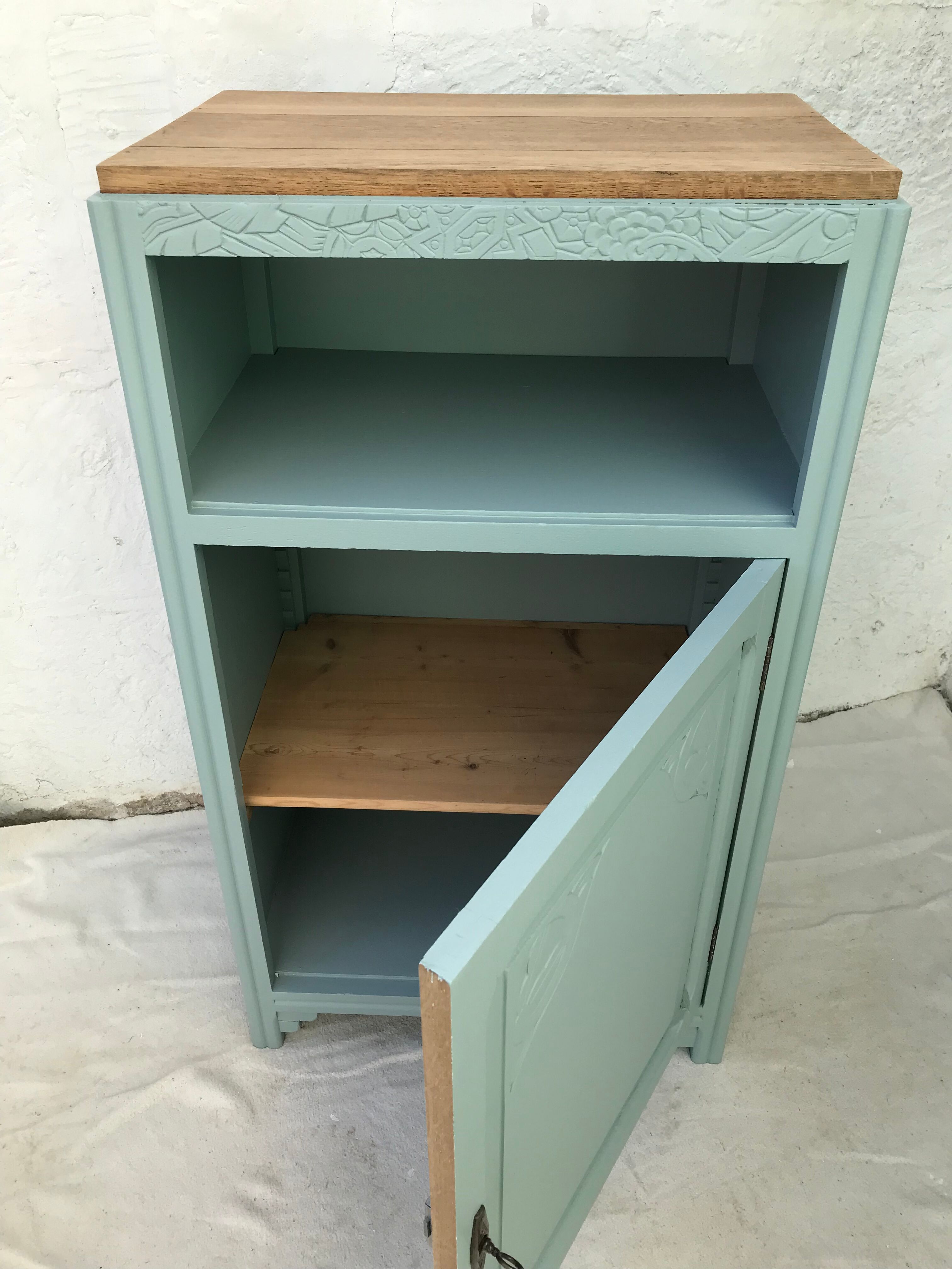 Art Deco sideboard 1 door Almond Green from Ressources