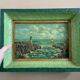 Old painting, seaport