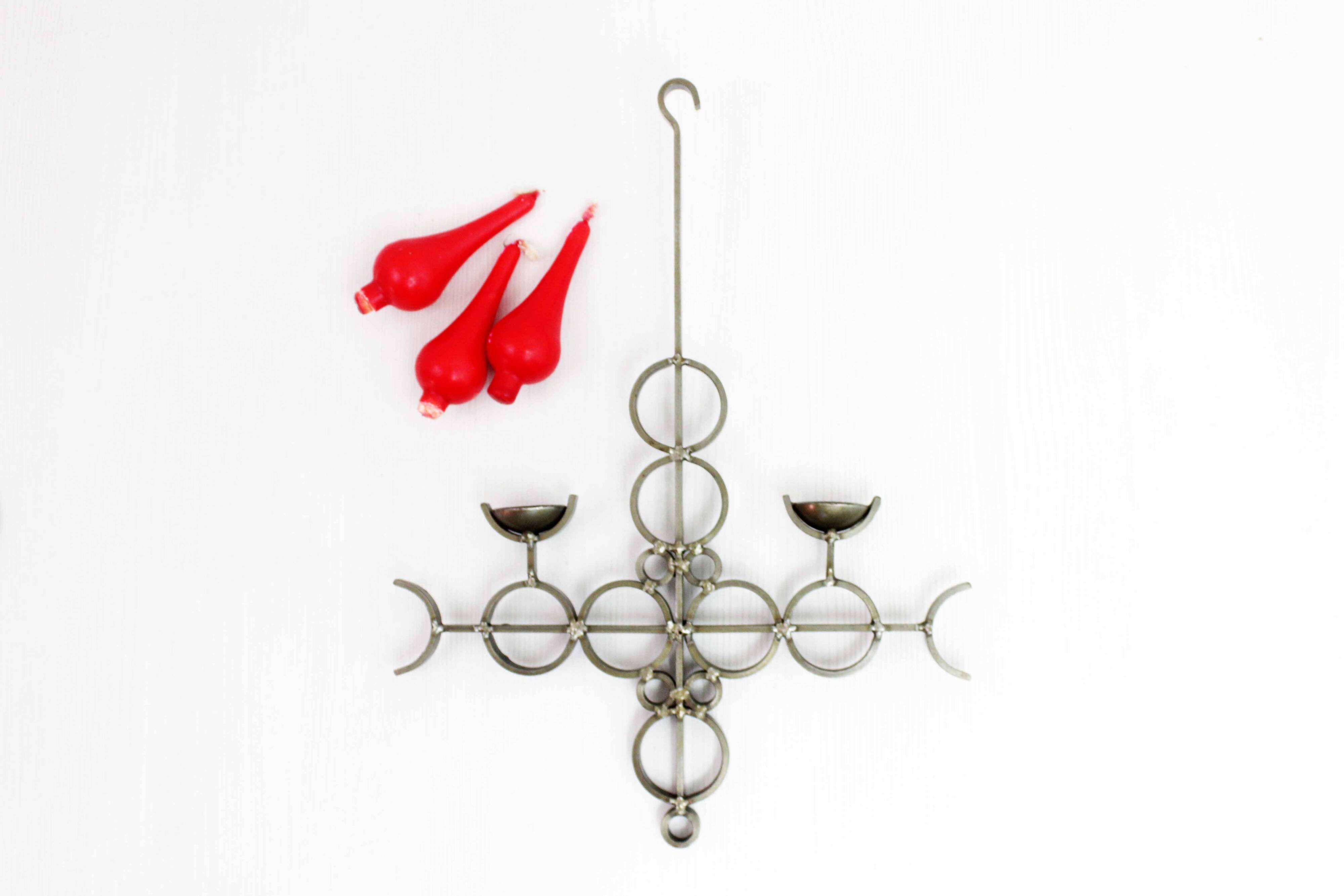 Scandinavian hanging candle holder