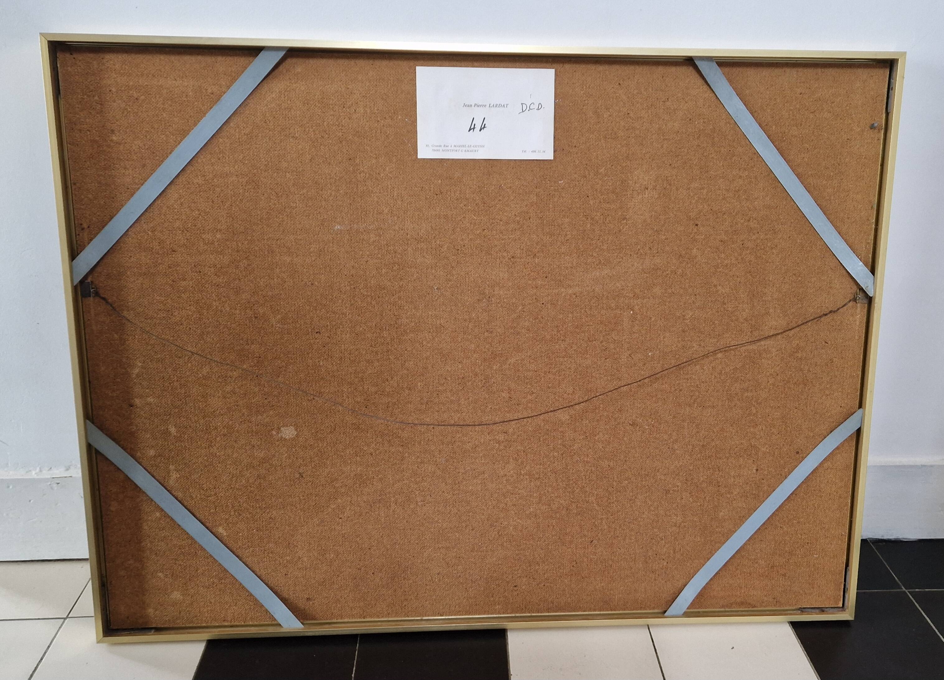 Original watercolor "Mèze" framed by JP Lardat, 1980