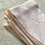 Pink embroidered napkins