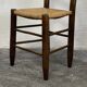 Vintage chair in solid wood and straw