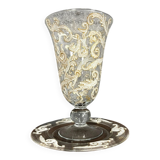 luxurious crystal vase and tray set / Murano - Baccarat