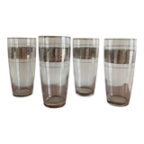 4 glasses with orangeade silver décor