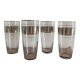 4 glasses with orangeade silver décor