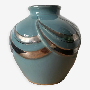 Vase Art déco bleu
