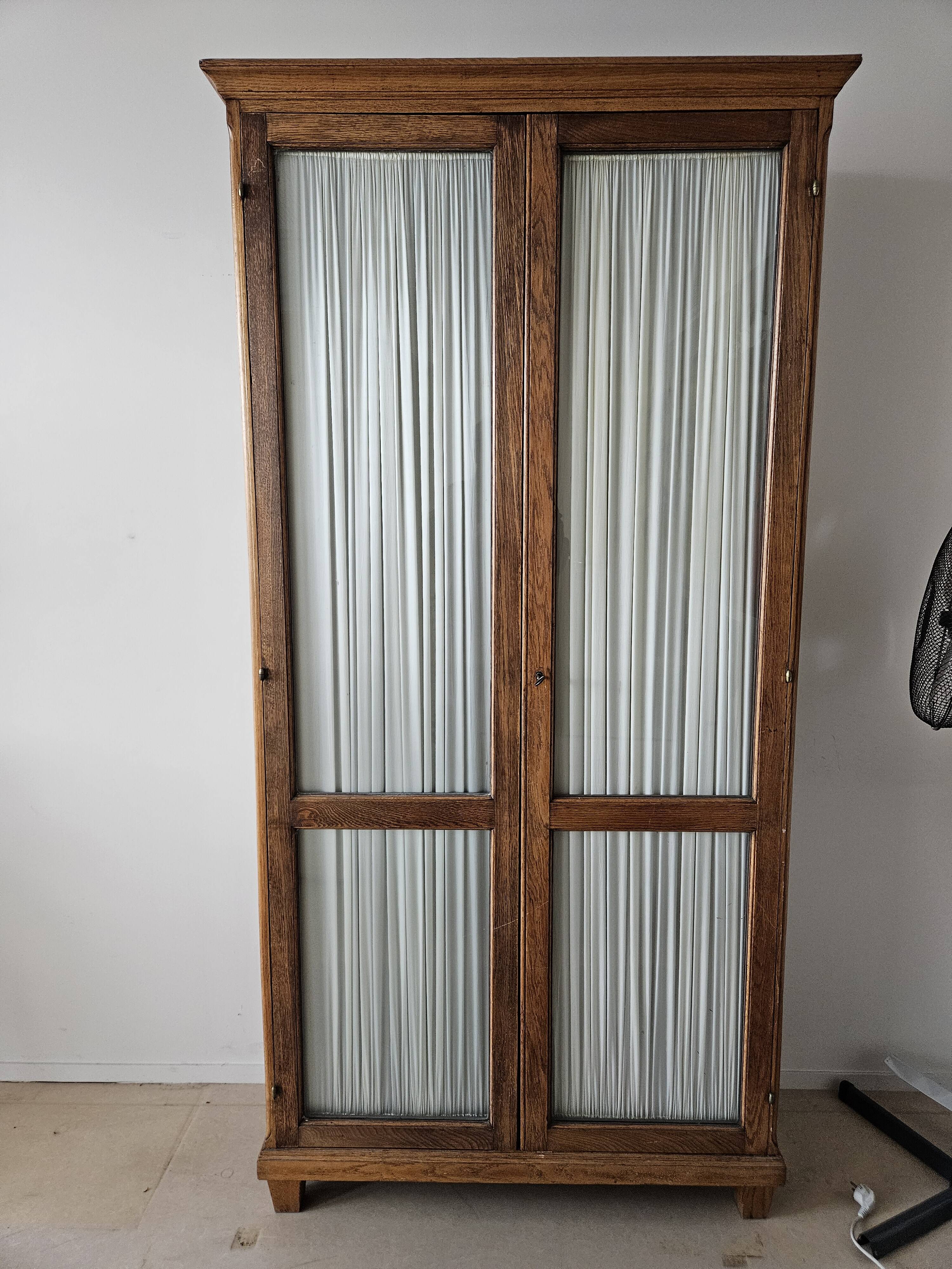 Antique oak administration cabinet