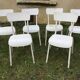 Ensemble de 6 chaises bistrot jardin en métal