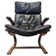 Kengu leather lounge chair by Elsa and Nordahl Solheim Rybo Rykken, Norway, 1960s