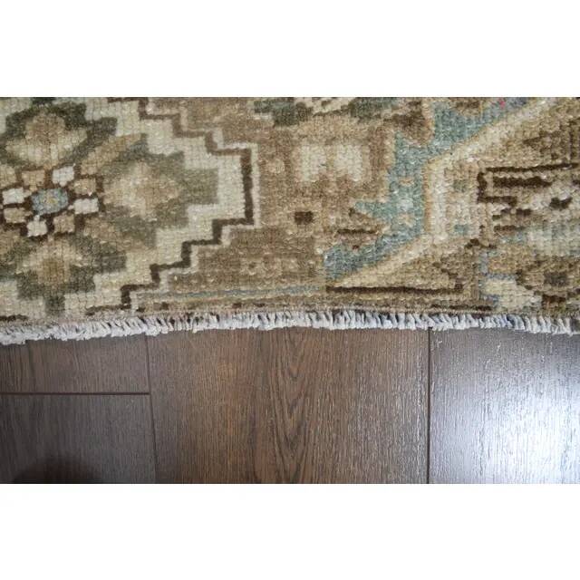1970s Vintage Persian Handmade Wool Cotton Orange Area Rug 252x311