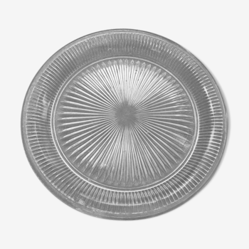 Assiette plat en verre soufflé